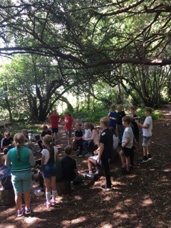 young children in slindon college forest